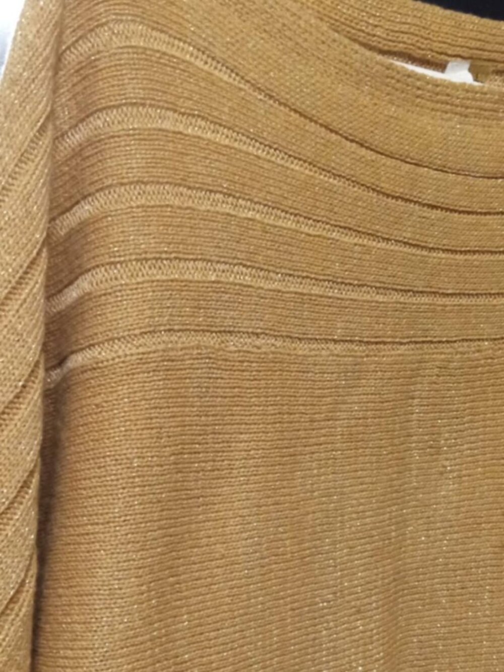 NY collection large gold fringe poncho